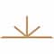 Ekena Millwork Saratoga Timber Gable Bracket, Western Red Cedar, 96"W x 40"H x 1 1/2"D x 3 1/2"F, 10/12 Pitch GBW096X40X0204SAR00SWR - alternate 1